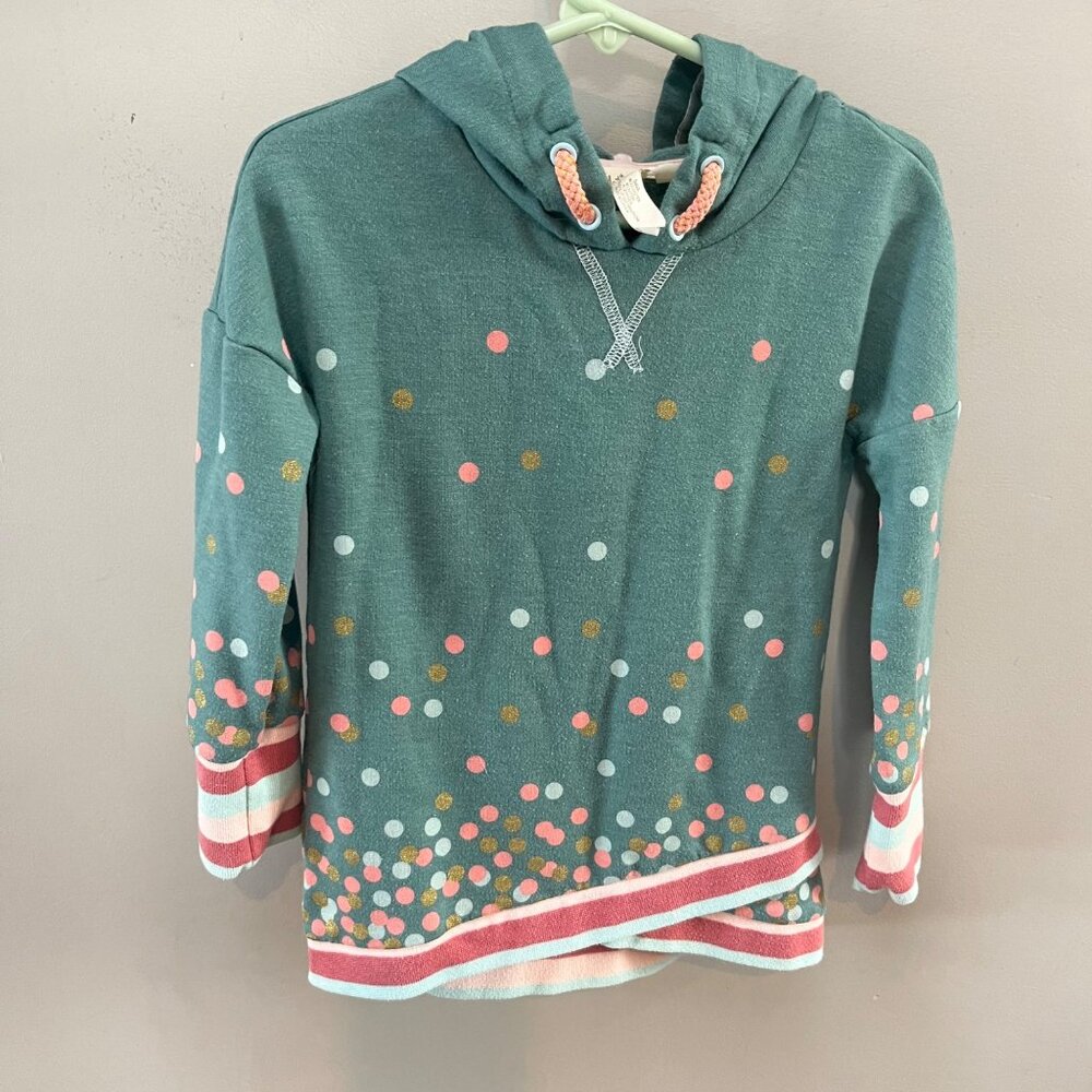 Matilda Jane Girls Hooded Sweatshirt With Polka Dot‎ Design sz. 4
